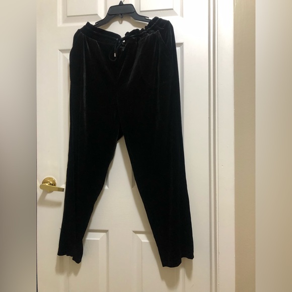 Torrid Pull-On Relaxed Taper Velvet High-Rise Pants - Picture 3 of 5